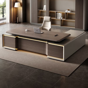 Custom Modern Large <b>Office</b> Furniture Luxury Boss <b>Desk</b> <b>Office</b> <b>Desk</b> and Chair <b>Wooden</b> Executive <b>Office</b> Table - Product Image 1