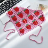 2026 Q&Y Accessoires capillaires pour femmes style urbain : Bandeaux tricotés et foulards capillaires au crochet, motifs floraux et fraises roses, pour jeunes filles