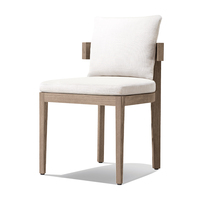 Ensemble de mobilier de jardin de luxe moderne en teck pour villa, table et chaises d'extérieur, résistant à l'eau, pour patio et resort