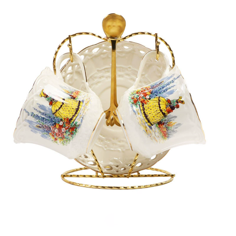 double cup and saucer