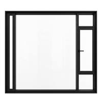 Ventana Moderna de Alta Gama con Marco Delgado de Aluminio, Apertura Doble Interior, Insonorizada, con Malla de Seguridad de Acero Inoxidable para Dormitorio o Villa