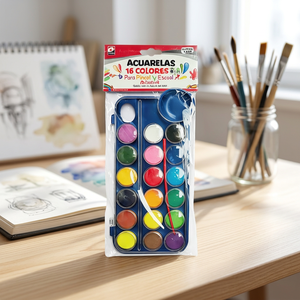 Acuarelas 18 Colores, Set de 3+ Piezas con Pincel para Niños y Escuela, Sets de Arte - Product Image 3