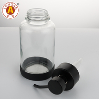 Bouteilles en verre de 400 ml en gros pour distributeur de shampoing et de savon liquide avec pompe à lotion pour hôtels, cuisines et salles de bain