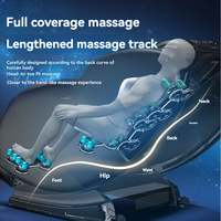 Sillón de Masaje Automático de Cuerpo Completo de Cuero Sintético de Lujo Gris/Negro, el Más Popular del 2024, con Sistema de Gravedad Cero y Pantalla Táctil LCD