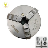 Mandrin de tour pneumatique en acier K11-80F, mandrin auto-centrant à 3 mors pour machine-outil CNC