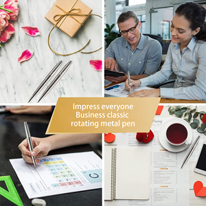 Gun Grey Man Regalos Color original Plata Acero inoxidable Acabado fino Cool Bright Metal Business Excelente bolígrafo - Product Image 3