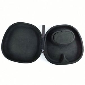 Étui de voyage personnalisé noir pour écouteurs, coque rigide avec plateau en EVA et fermeture éclair, certifié BSCI, en nylon et cuir, pour le rangement - Product Image 6