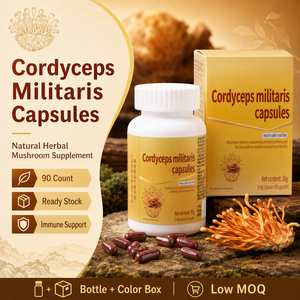Capsules de Cordyceps pour le soutien énergétique naturel |   Soutien quotidien pour la vitalité et l'endurance |   Extrait pur de Cordyceps Militaris |   90 Capsules - Product Image 1