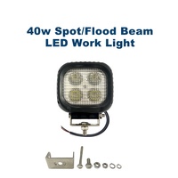 Lumière de travail LED blanche 40W DC9-32V, feux auxiliaires pour véhicules d'ingénierie, machines agricoles, excavatrices, remorques, déneigeuses
