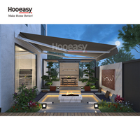 Auvent mural Hooeasy, support mural, imperméable, anti-UV, auvent rétractable pour terrasse, demi-cassette