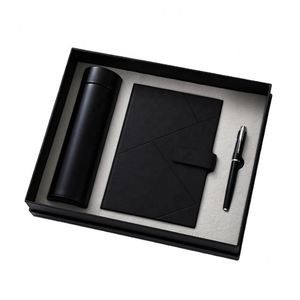 Ensemble cadeau personnalisé avec logo imprimé, carnet en cuir PU, tasse thermos, stylo et bouteille d'eau, agenda d'affaires, journal A5, coffret cadeau d'entreprise - Product Image 3