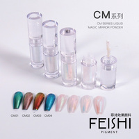 2025 nouveau caméléon miroir liquide poudre magique ongles chrome liquide