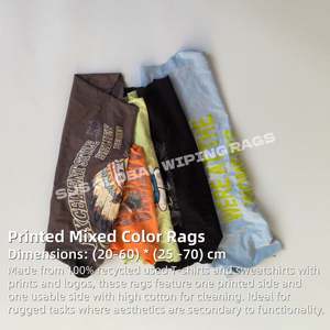 Trapos Industriales de Algodón de Alta Absorción de Agua y Aceite, Duraderos, de Colores, para Limpieza - Product Image 2