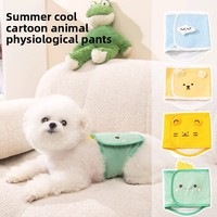 Culottes menstruelles en polyester anti-harcelement quatre saisons pour chiens mâles, motif animal de dessin animé pour Corgis et Caniches