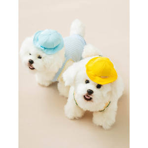 Sombrero de jardín de infantes para mascotas, estilo deportivo, pana, poliéster, algodón, tela de plástico, patrón de animales, accesorio para el cabello para perros - Product Image 1
