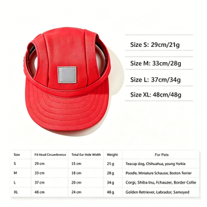 Chapeau de camping pour animaux de compagnie ACE rouge, protection UV, respirant, pour la randonnée estivale en plein air - Product Image 6
