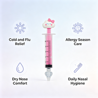 Aspirateur nasal pour bébé en forme de crocodile, type seringue, lavage nasal, logo et emballage personnalisés pour le soin du nez des nouveau-nés - Vente en gros