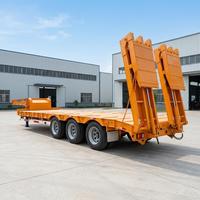 Vente directe usine – Semi-remorque surbaissée robuste, charge utile maximale 20-100 tonnes, 2 lignes, 2-9 essieux