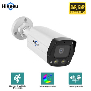 Hiseeu 12MP POE <b>Security</b> <b>Camera</b> 8MP <b>4K</b> Human Detection Color Night Vision Cloud Wide Angle IP67 Network YHB12-PA Hiseeu AI 12MP - Product Image 5