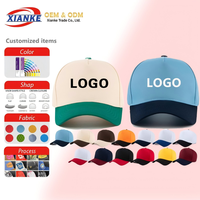 Casquettes de baseball personnalisées 2026 X&K OEM en gros pour hommes, en coton, 5 panneaux, brodées, de haute qualité, avec logo personnalisé, style snapback et trucker