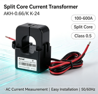Transformateur de courant à noyau divisé de précision 0,5 AKH-0.66/K K-24-M |    Capteur de consommation d'énergie AC certifié 660V, entrée 100-400A
