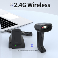 Escáner de Códigos de Barras 2D GTCODESTAR para Supermercados, Lector de Códigos de Barras Inalámbrico Portátil, Escáner de Códigos QR con Base