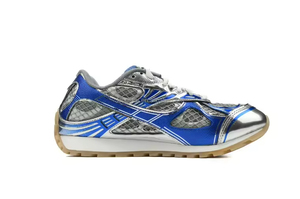 Chaussures de course décontractées basses Bottega Veneta Orbit de haute qualité, baskets rétro argentées respirantes en cuir véritable, tendance - Product Image 2