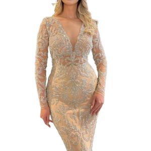 Limanying Grossista abiti <span class=keywords><strong>di</strong></span> lusso festa da sera 2022 con abito lungo paillettes elegante 2022 maniche lunghe - Product Image 2