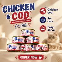 Nourriture humide pour chat aux saveurs mélangées en conserve de 85 g, riche en protéines, poulet, saumon, poisson, collations saines pour animaux de compagnie