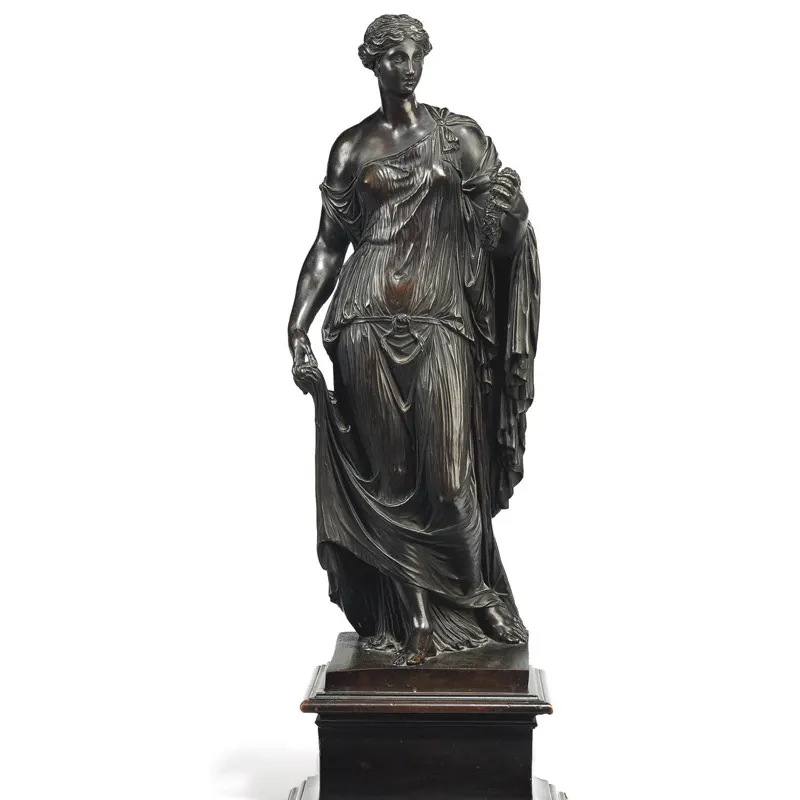 Antiga escultura de bronze romano, estátua de venus, mulher de latão, escultura artística