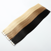 Extensions de cheveux humains 12A à bandes adhésives, teintes, sans couture, longues, double trame, cheveux vierges européens, qualité salon, directement de l'usine