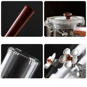 Service théière à thé en verre avec infuseur de fleurs, théière de cuisson, poignée latérale, Style moderne, 1 pièce, meilleures ventes - Product Image 6
