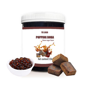 Perles de Boba Éclatantes au Sucre Roux de Qualité Supérieure pour Bubble Tea, Garniture pour Boissons en Bouteille, Vente en Gros, Boba Éclatantes Commerciales Premium - Product Image 5