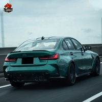 Kit carrosserie PP pour conversion BMW G20 G28 en M3 G80 large 1:1, comprenant pare-chocs avant, pare-chocs arrière, capot, échappement et ailes.