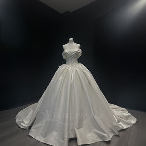 ชุดเจ้าสาวผ้าซาตินทรงระบายสำหรับ NT74ชุดราตรีนางเงือก/ทรัมเป็ตยาวประดับด้วยคริสตัลลายดอกไม้ทันสมัยสุดพิเศษ - Product Image 6