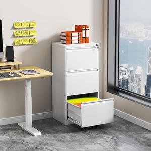 Armoire <span class=keywords><strong>de</strong></span> classement verticale en acier à 3 tiroirs, en kit, avec serrure, pour dossiers suspendus A4 - Product Image 1