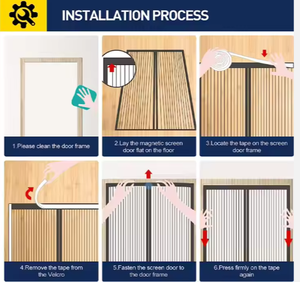 Mùa hè màn hình cửa sổ màn hình Rèm Lưới từ muỗi bằng chứng TV cửa rèm từ hút kích thước 90 /100 cm * 210cm - Product Image 6