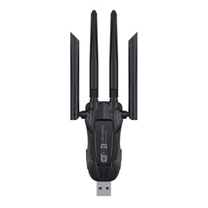 Carte réseau sans fil USB WiFi5 650 Mbps avec 4 antennes à gain élevé, adaptateur <span class=keywords><strong>WiFi</strong></span> double bande Plug & Play pour PC portable - Product Image 2