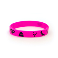 Pulseras de Silicona Personalizadas al por Mayor de Fábrica, Pulseras de Goma Rosas para Fiestas de Baile y Cumpleaños, Suministros para Eventos, Logotipo Personalizado