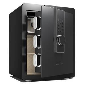 Caja Fuerte Pequeña de Acero A6-45 con Cerradura de Huella Digital y Código Electrónico para <span class=keywords><strong>Hogar</strong></span>, Hospital, Escuela, Dormitorio, Hotel, Banco - Product Image 3
