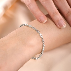 Fashion Jewelry Eco-friendly <b>Copper</b> 14k Gold Filled Marquise-cut 3*6mm Vvs Gra Zircon Diamond Tennis <b>Bracelet</b> for Women - Product Image 4