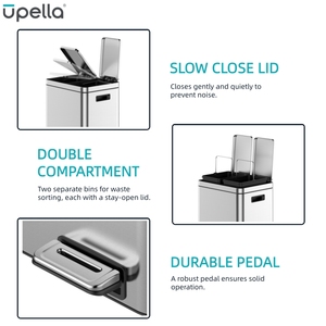 Innovative Modern Dual Compartments <strong>30L</strong> Household Recycling Trash Can <strong>Kitchen</strong> Waste <strong>Bin</strong> - Product Image 2