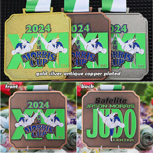 Médaille personnalisée en métal émaillé en alliage de zinc doré, médaille ronde dorée creuse 3D à double face pour le taekwondo - Product Image 5