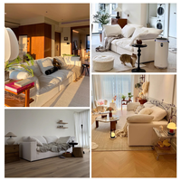 Canapé modulaire esthétique en chenille en forme de L, compressé sous vide, gain de place, mousse haute densité, pour appartement, hôtel, salon