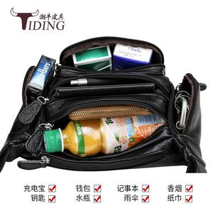 Bolso de cintura de cuero genuino para hombre Tiding, mochila de gran capacidad para exteriores, para viajes de ocio - Product Image 4