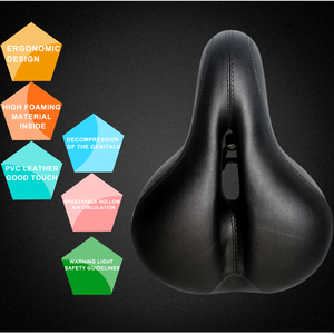 <span class=keywords><strong>Selle</strong></span> <span class=keywords><strong>de</strong></span> vélo JOYSUN simple et confortable, remplacement <span class=keywords><strong>de</strong></span> <span class=keywords><strong>selle</strong></span> <span class=keywords><strong>de</strong></span> vélo large, rembourrée, coussin doux, absorption des chocs, en cuir - Product Image 4