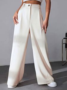 European American New Women's Solid Color Casual Loose Fit Pants - Product Image 6