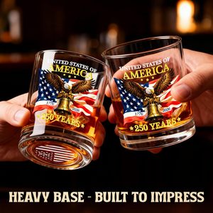 Vaso de <span class=keywords><strong>Whisky</strong></span> Patriótico con Diseño de Águila y Bandera de EE. UU., 250.º Aniversario, Vaso Old Fashioned de 10 oz para Bourbon, Cócteles, <span class=keywords><strong>Whisky</strong></span> y Ron, Ideal para Regalo - Product Image 2