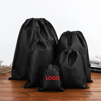 YULONG YL003 Bedruckter Vliesstoff-Einzelschnur-Zugbeutel mit individuellem Logo, staubdicht, durchscheinendes Design für Reisen