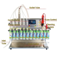 Vente directe usine – Machine de remplissage semi-automatique à 6 têtes et pompe à diaphragme de 3,5 L pour sachets à bec verseur